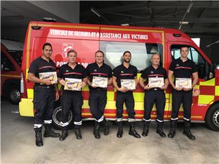 Distribution du calendrier des pompiers